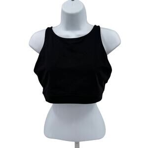 Lululemon Energy High-Neck Longline Bra SZ 12 Black Medium Support Cross Straps